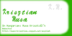 krisztian musa business card